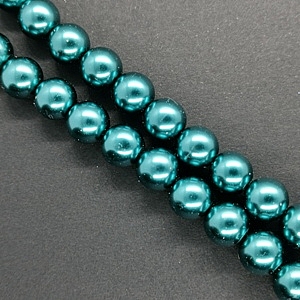 8mm Glass Pearl - Teal